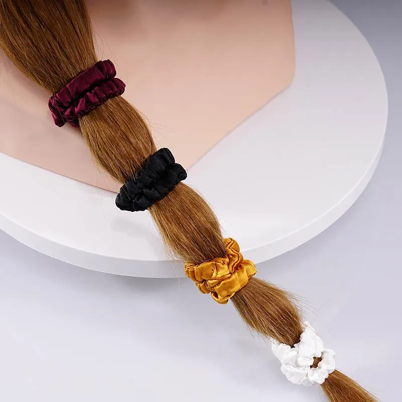 4 Pack Skinny Silk Scrunchies - Vitality - dropshipping
