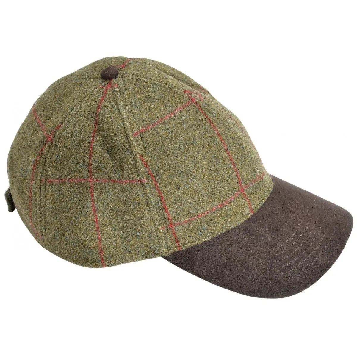 ALAN PAINE Combrook Mens Tweed Baseball Cap - Sage