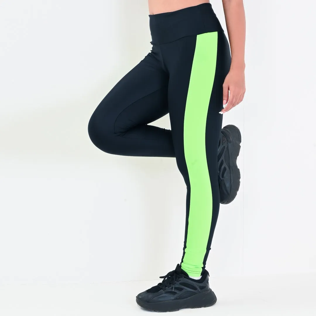 Allure Yoga Pants - Black/Neon