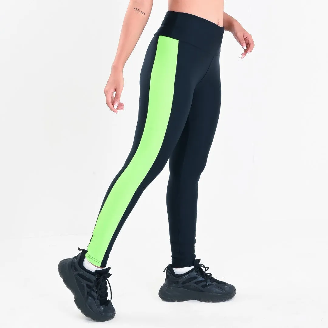 Allure Yoga Pants - Black/Neon