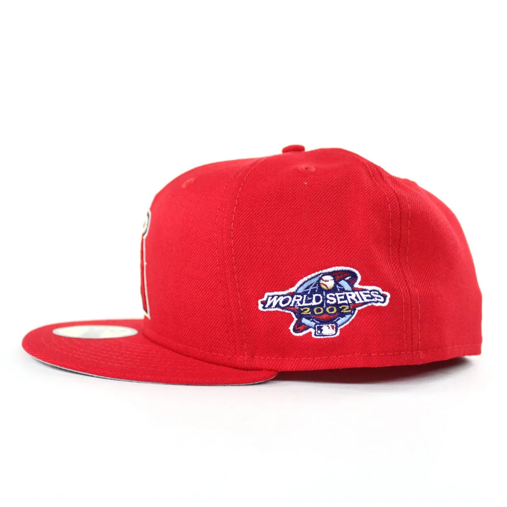 Anaheim Angels 2002 World Series New Era 59Fifty FItted Hat (Gray Under Brim)