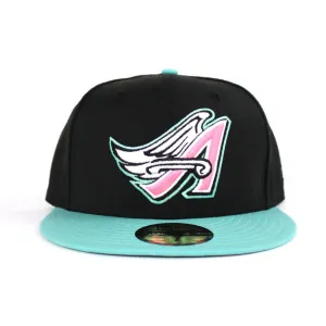 Anaheim Angels New Era 59Fifty Fitted Hat (Air Jordan 1 High Igloo Rust Pink Gray Under Brim)