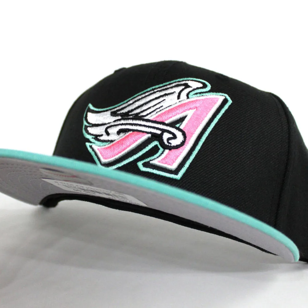 Anaheim Angels New Era 59Fifty Fitted Hat (Air Jordan 1 High Igloo Rust Pink Gray Under Brim)