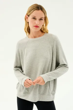 Andie Fleece Sweatshirt - Heather Grey