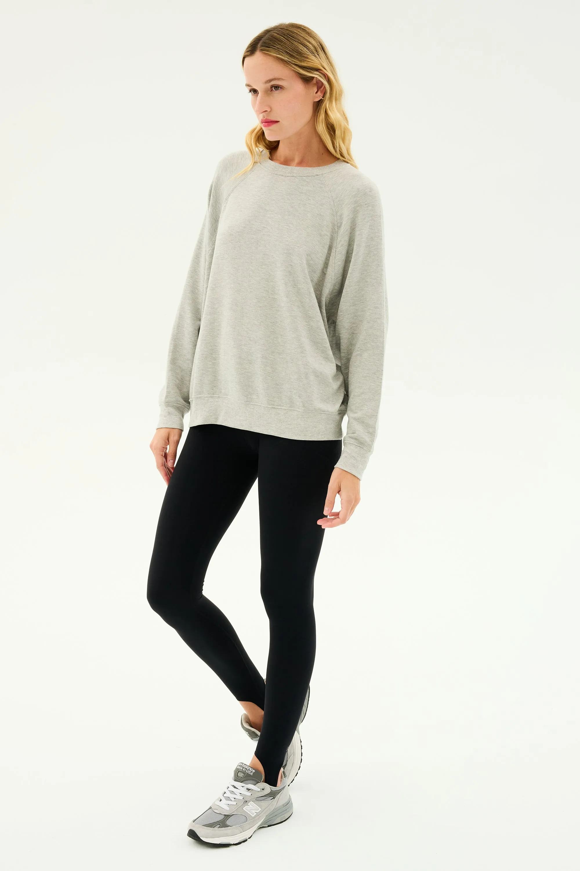 Andie Fleece Sweatshirt - Heather Grey