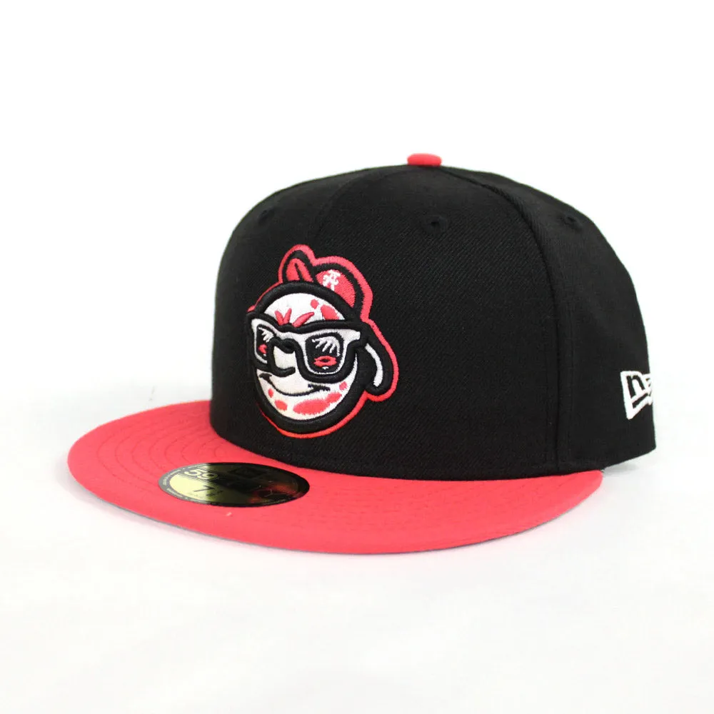 Asheville Tourists New Era 5950 Fitted Hats (Black Lava Red Gray Under Brim)