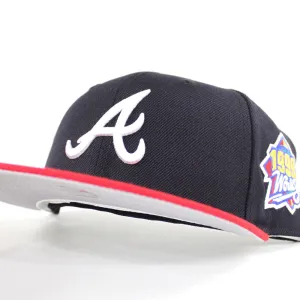 Atlanta Braves 1999 World Series New Era 59Fifty Fitted Hat (Navy Red Gray Under Brim)