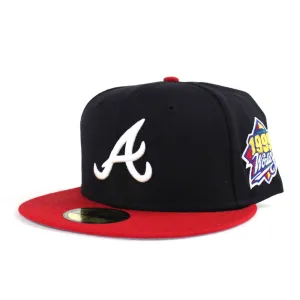 Atlanta Braves 1999 World Series New Era 59Fifty Fitted Hats (NAVY RED GRAY UNDER BRIM)