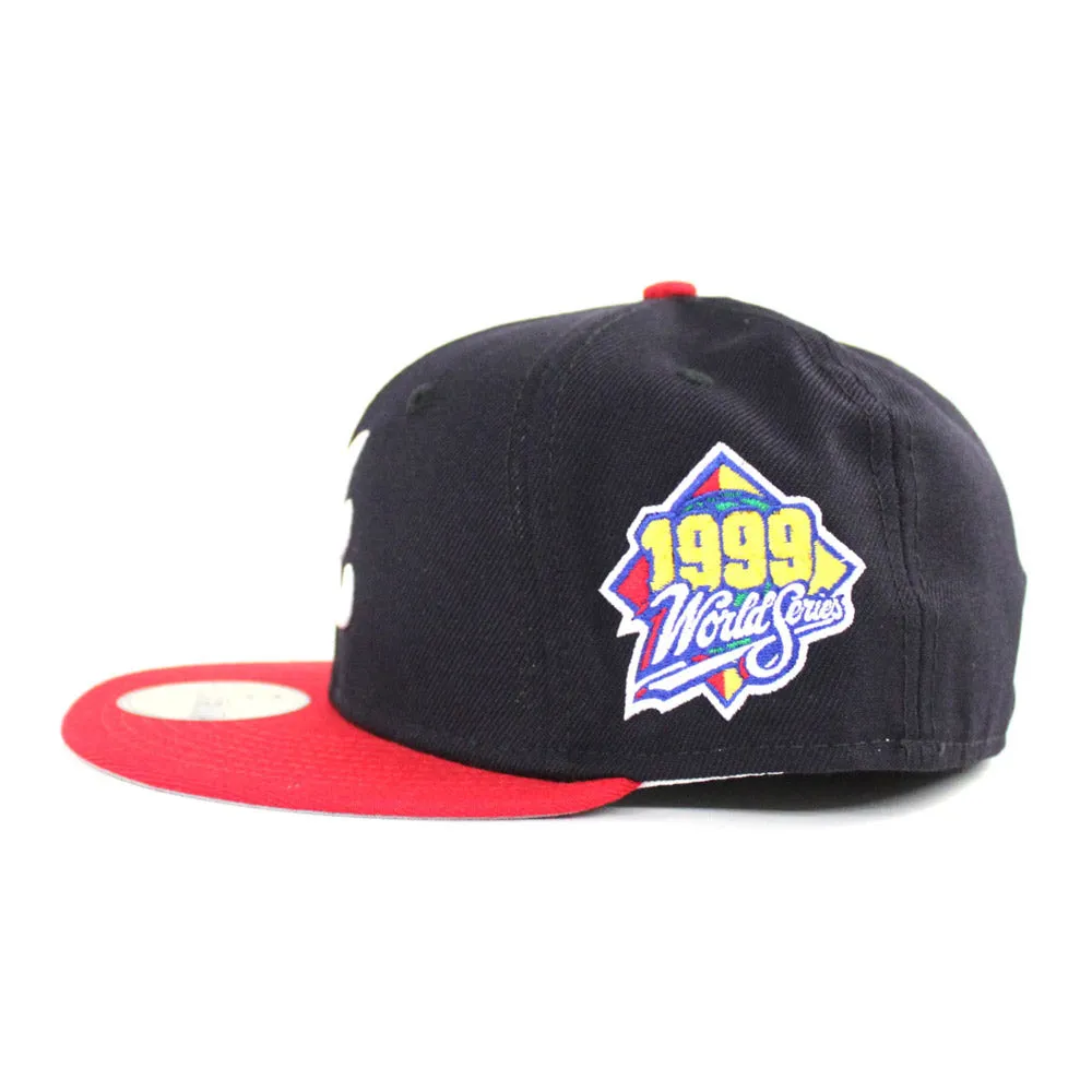 Atlanta Braves 1999 World Series New Era 59Fifty Fitted Hats (NAVY RED GRAY UNDER BRIM)