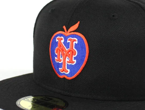 Big Apple New York Mets New Era 59Fifty Fitted Hats (Black Gray Under Brim)