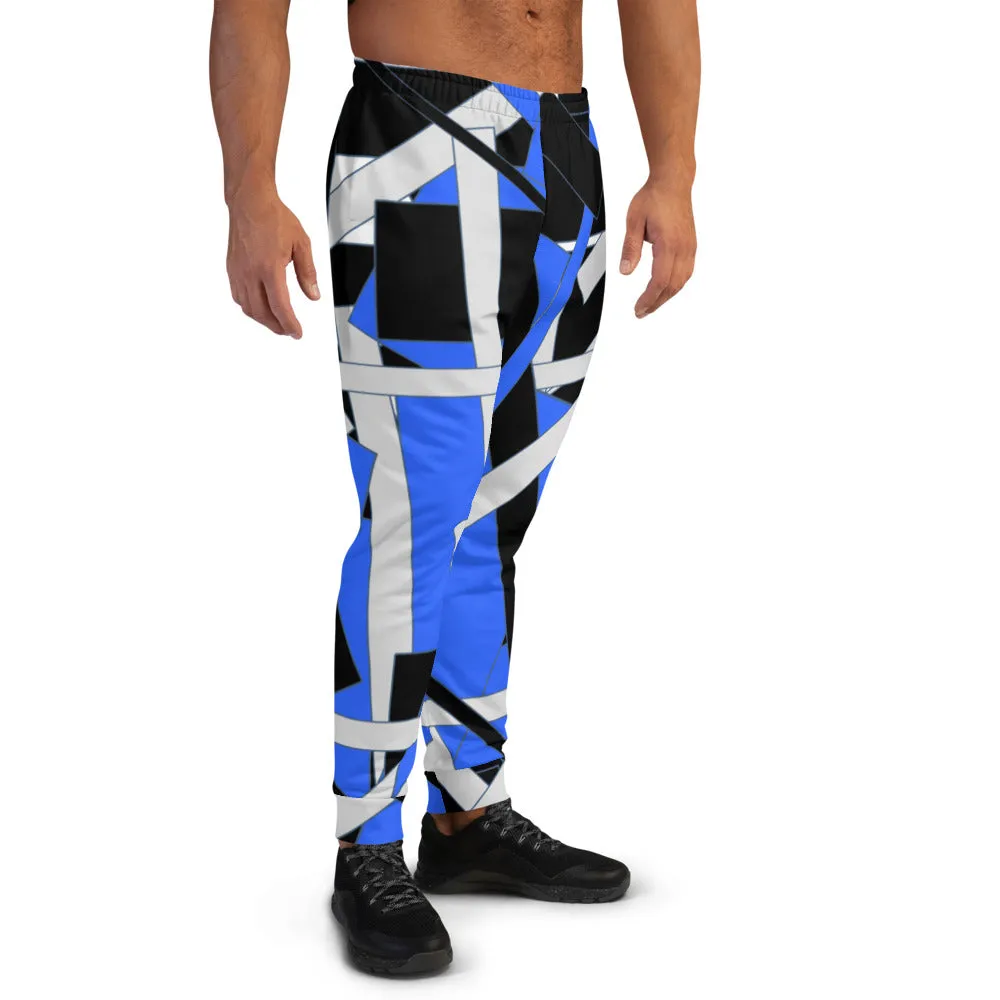 Blue Geometric Men's Joggers