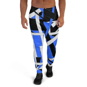Blue Geometric Men's Joggers