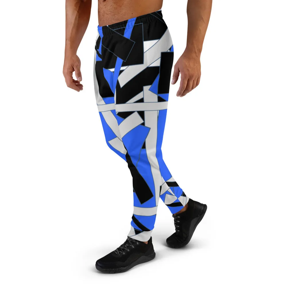 Blue Geometric Men's Joggers