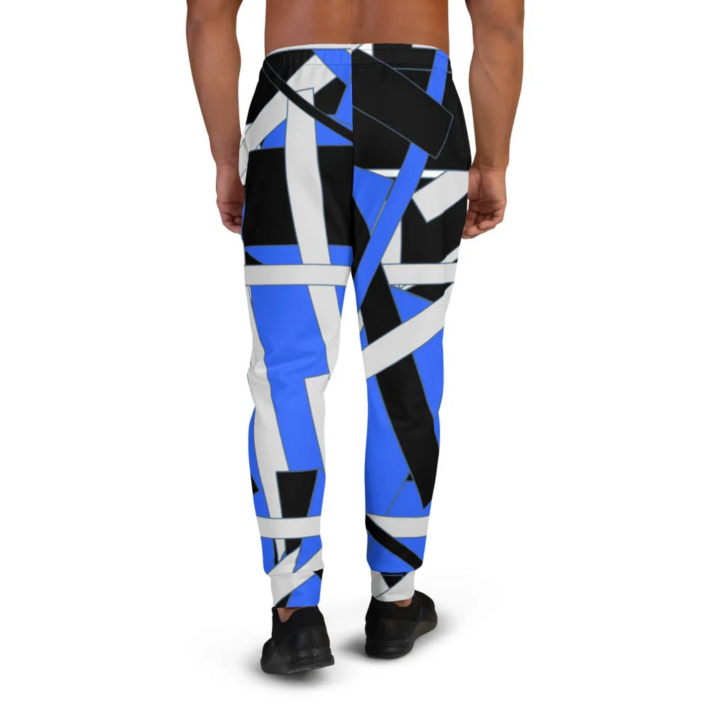 Blue Geometric Men's Joggers