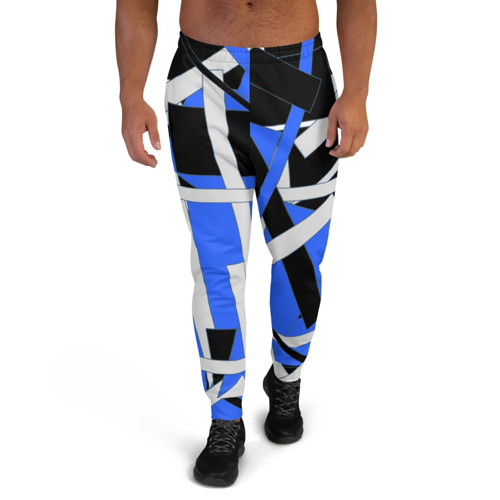 Blue Geometric Men's Joggers
