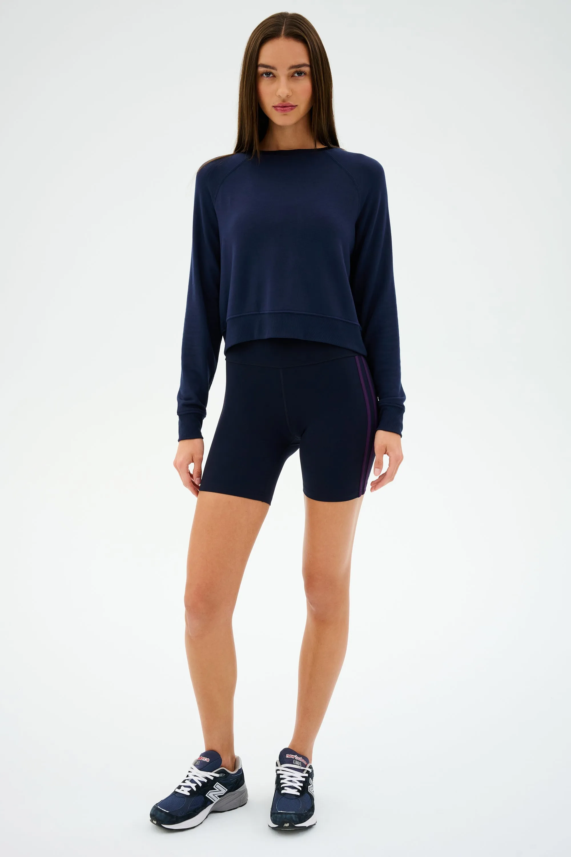 Brooks Fleece Long Sleeve Sweatshirt - Indigo