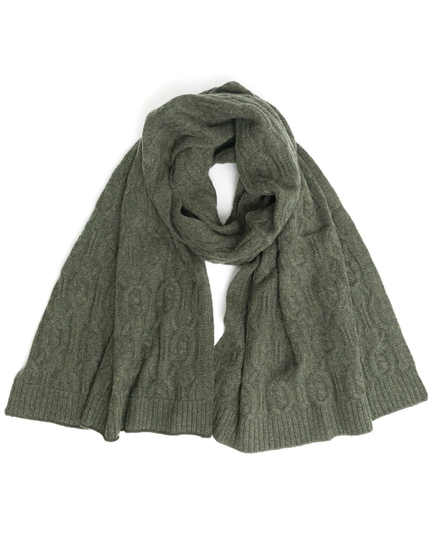 Cable Cashmere Scarf