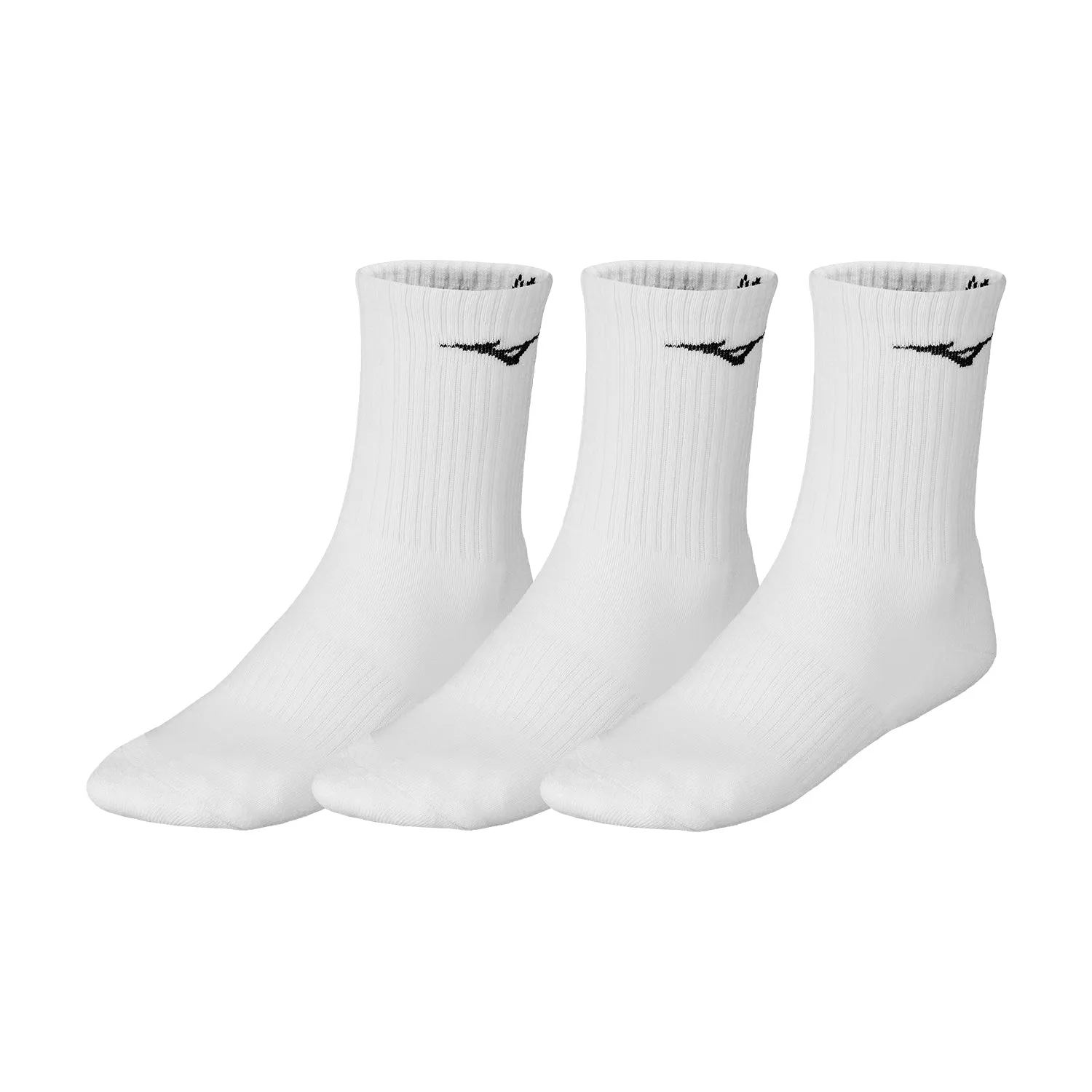 CALZE Mizuno Drylite Calze SOCKS CALZA FITNESS 3 PAIA ITALIA WHITE BLACK