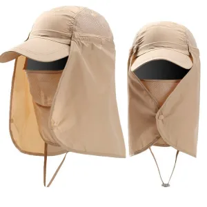 Caps with detachable sunshade