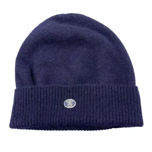 CHANEL - Cashmere CC Logo Beanie - Navy Blue Hat - CC Logo - One Size