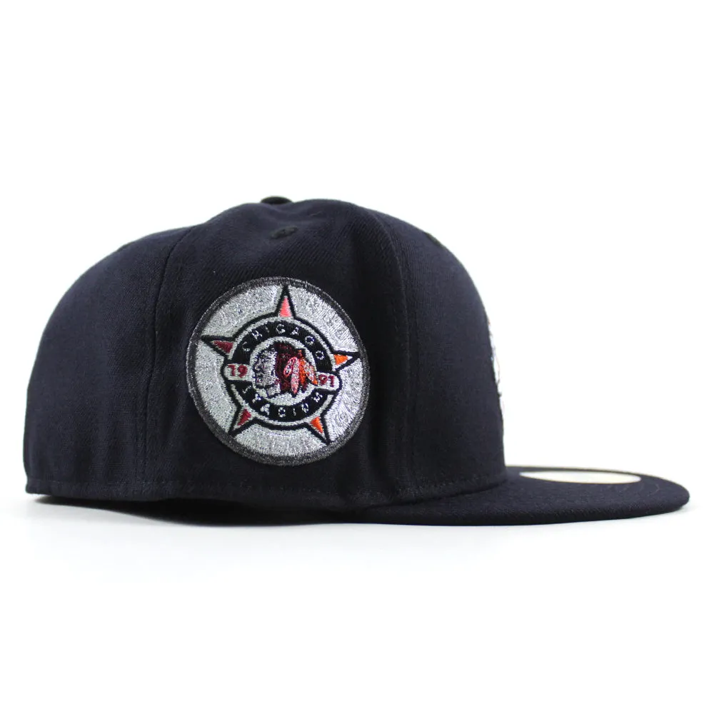 Chicago Blackhawks 1921 Stadium New Era 59Fifty Fitted Hat (Navy Green Under brim)
