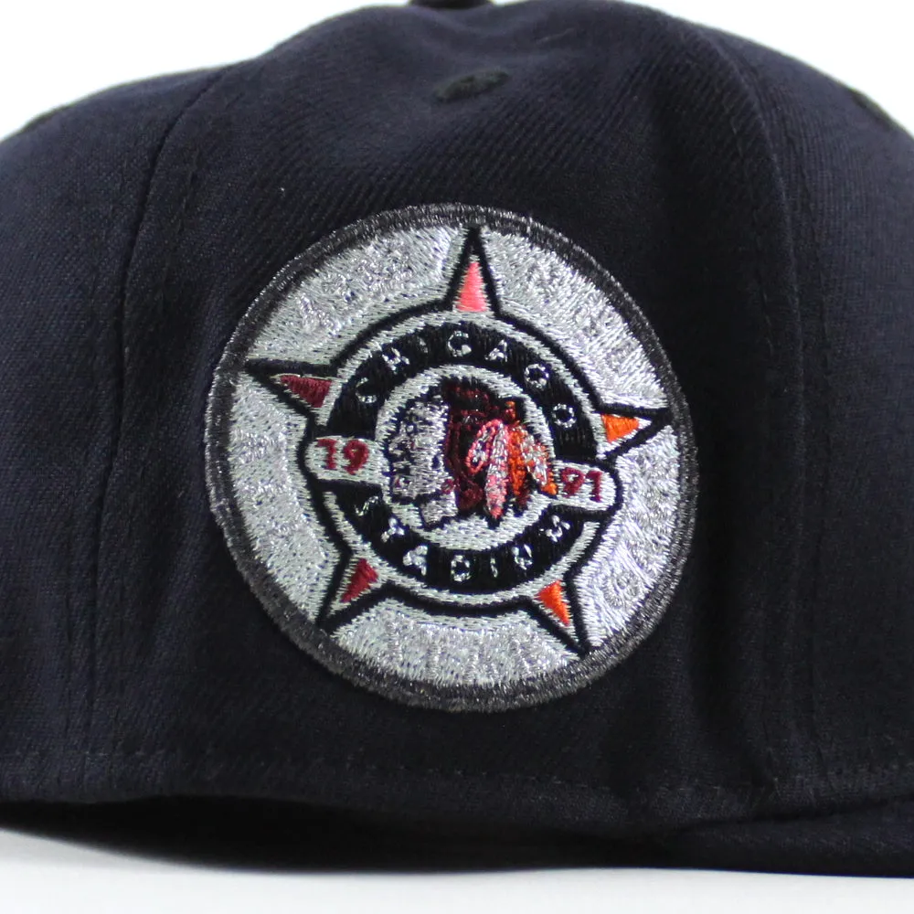 Chicago Blackhawks 1921 Stadium New Era 59Fifty Fitted Hat (Navy Green Under brim)