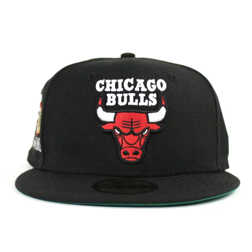 Chicago Bulls NBA CHAMP New Era 59fifty Fitted Hat (Black Gray Under Brim)