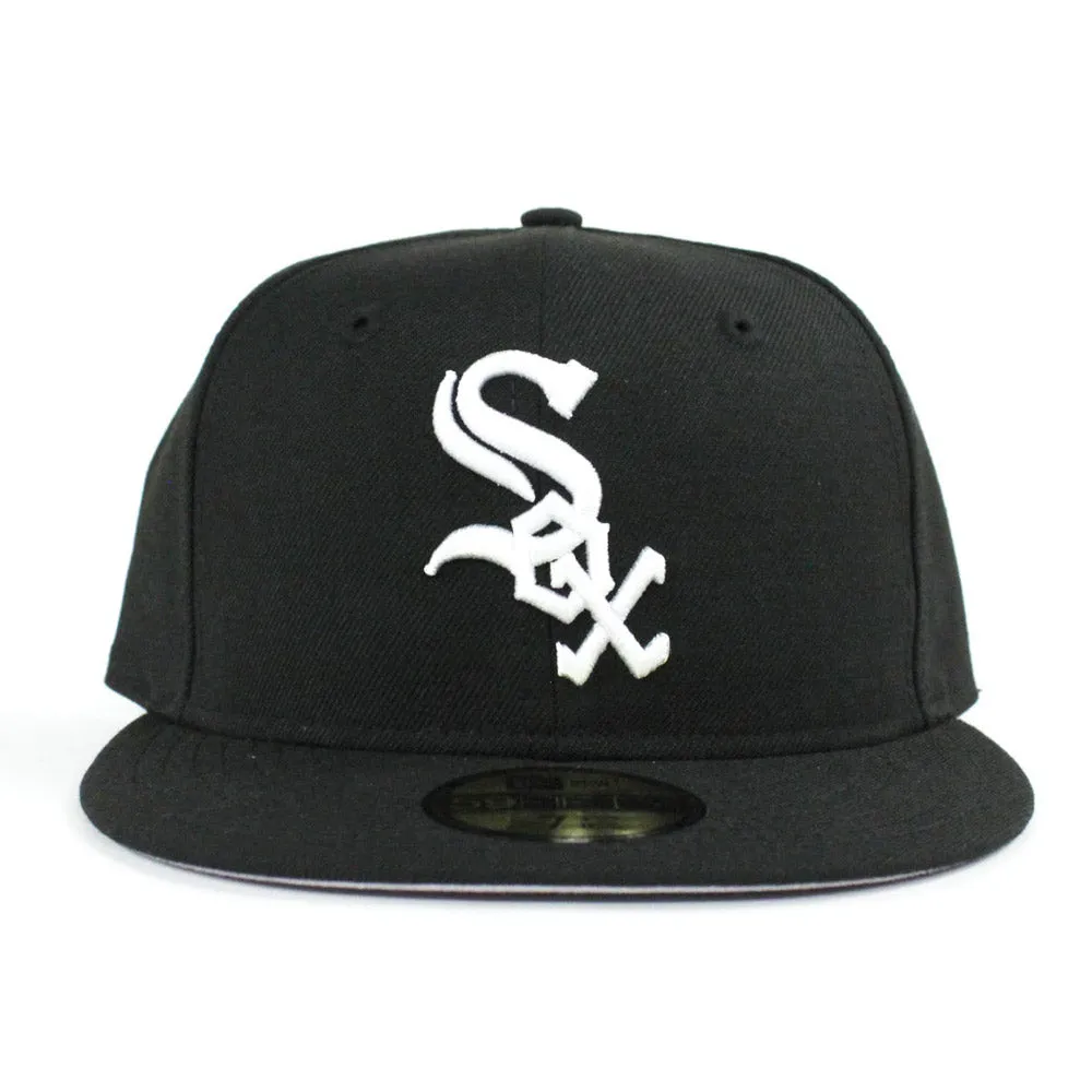 Chicago White Sox 1999-2006 New Era 59Fifty Fitted Hat (Retro Black Gray Under Brim)