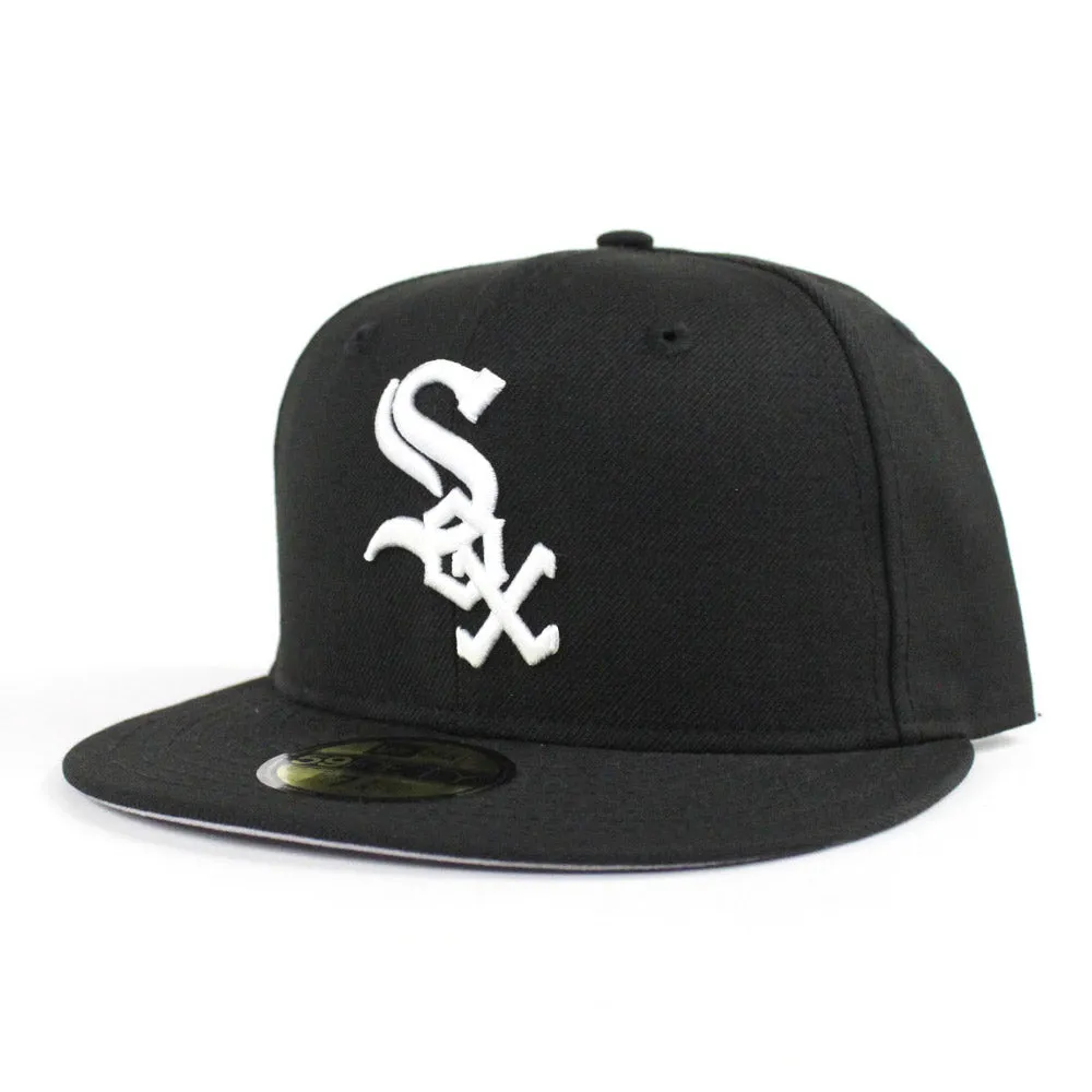 Chicago White Sox 1999-2006 New Era 59Fifty Fitted Hat (Retro Black Gray Under Brim)