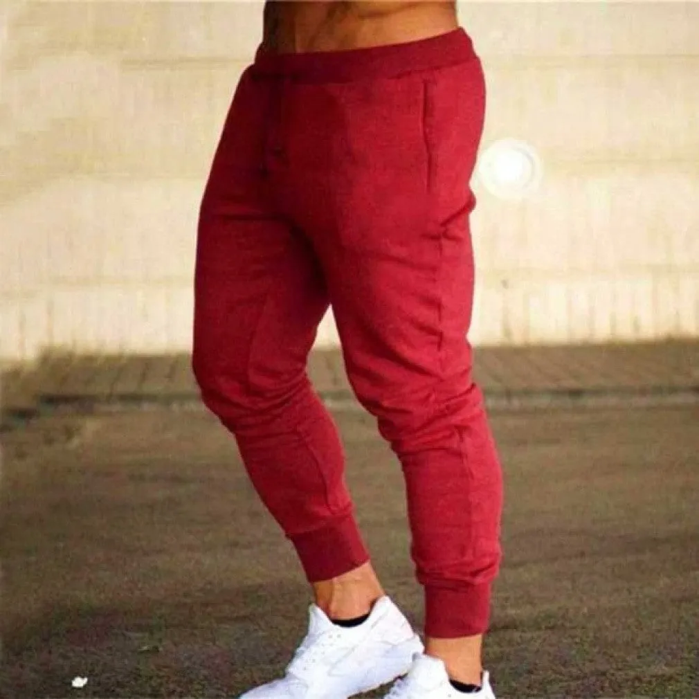 ContiNent 33 Fitness Muscle Gray Jogging Pants Solid Running Pants Men Sport Pencil Pants Men Cotton Soft Bodybuilding Joggers Gym Trousers