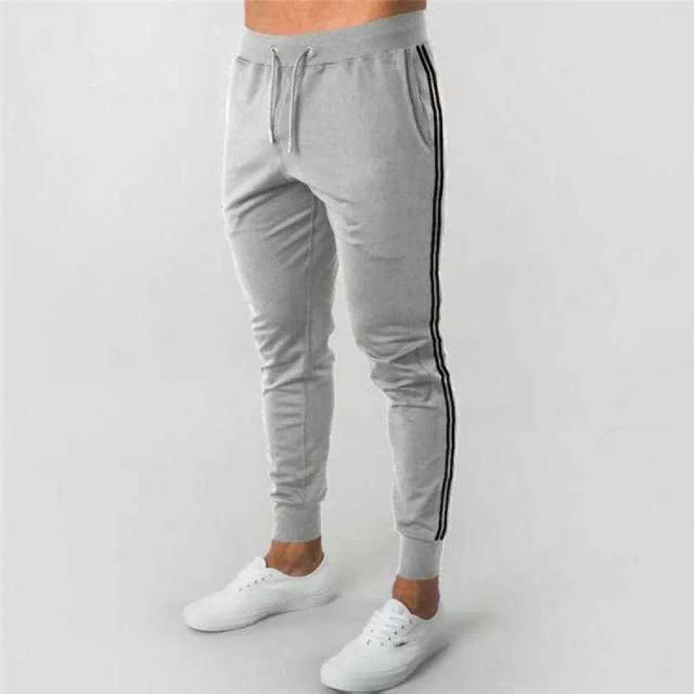 ContiNent 33 Fitness Muscle Gray Jogging Pants Solid Running Pants Men Sport Pencil Pants Men Cotton Soft Bodybuilding Joggers Gym Trousers
