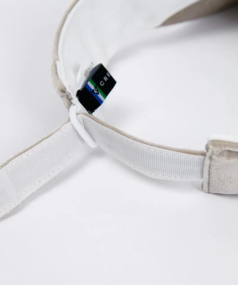 CREVE NINE: Velvet Chain Visor - Beige