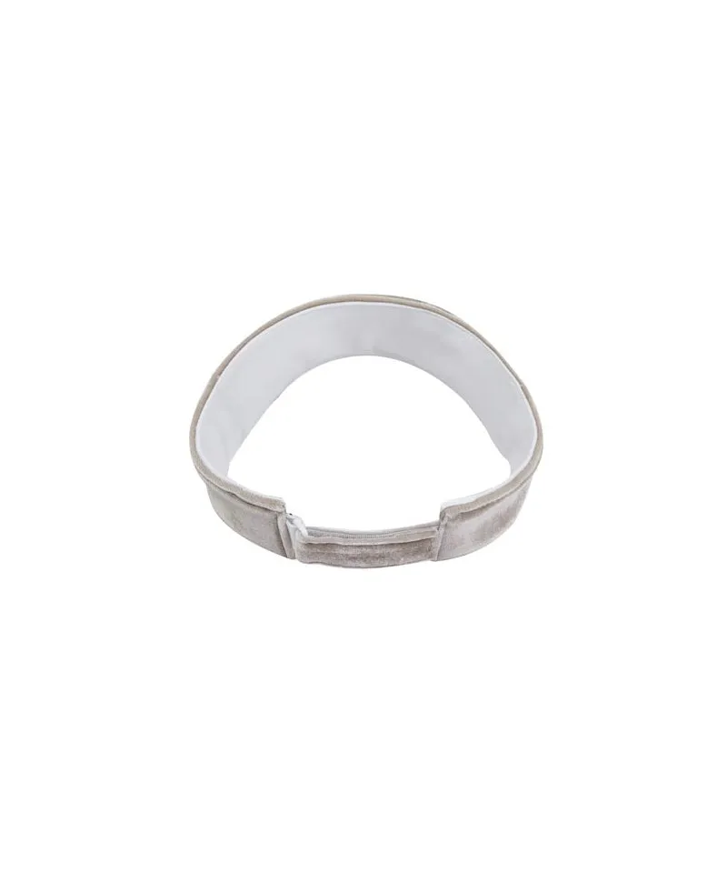 CREVE NINE: Velvet Chain Visor - Beige