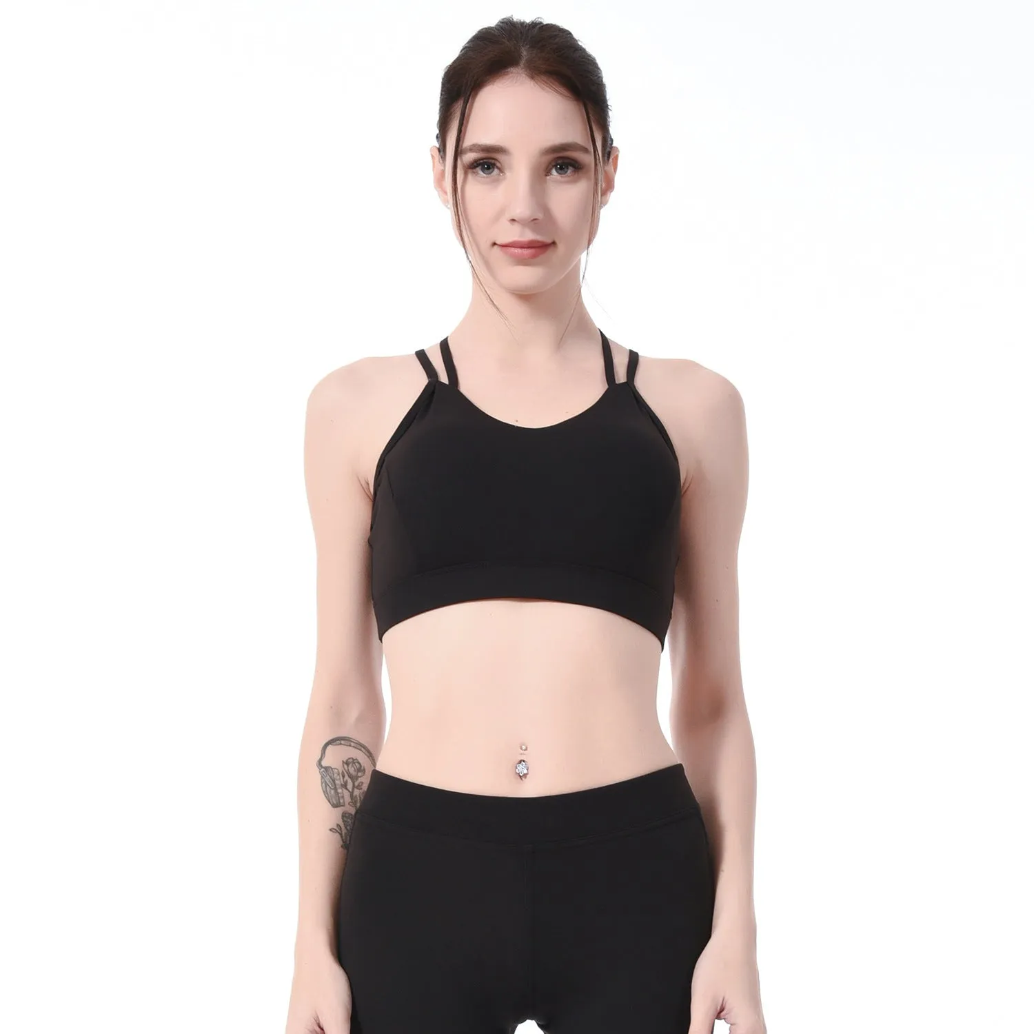 Cross Back Strapy Sports Bra