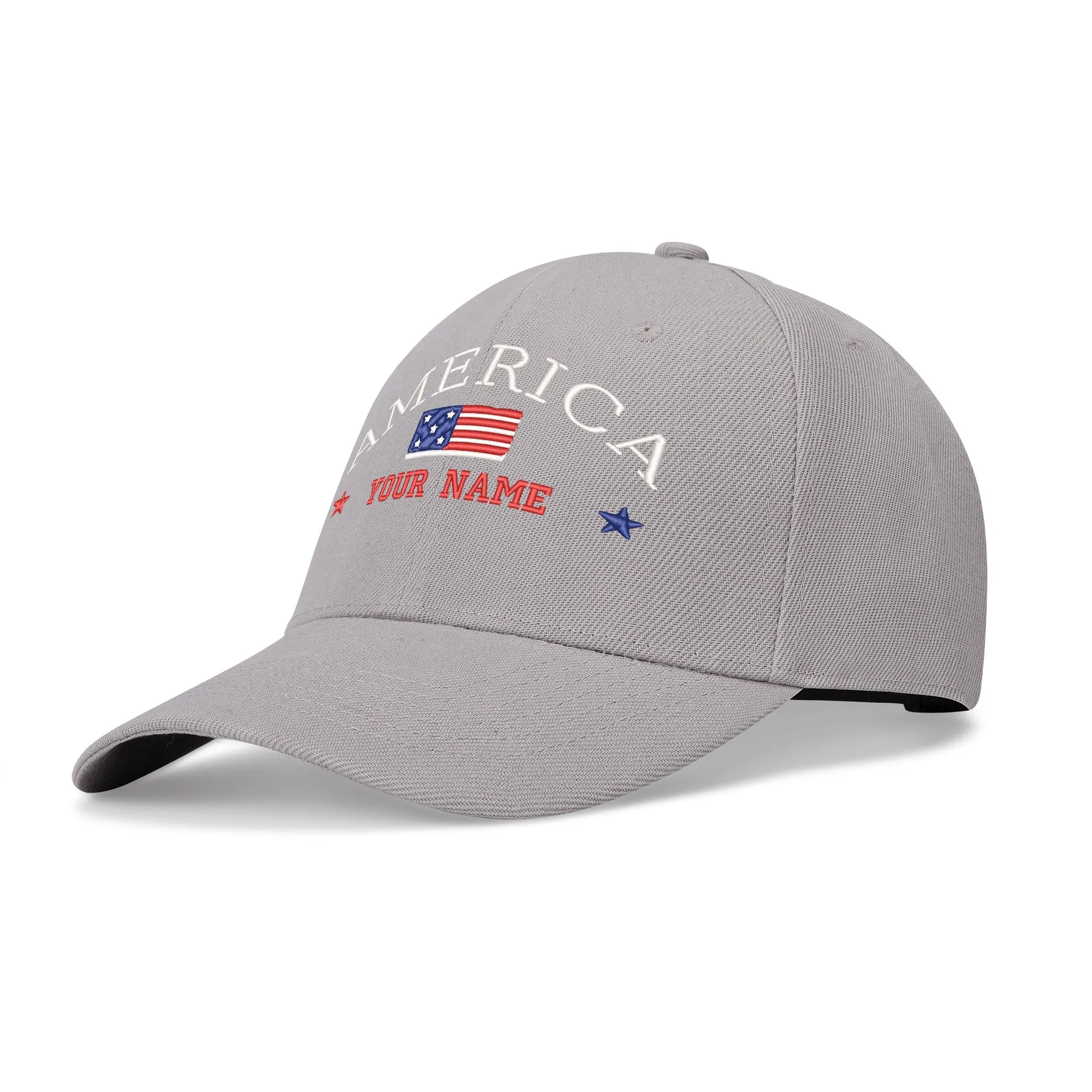 Customizable Name American Embroidered Baseball Cap