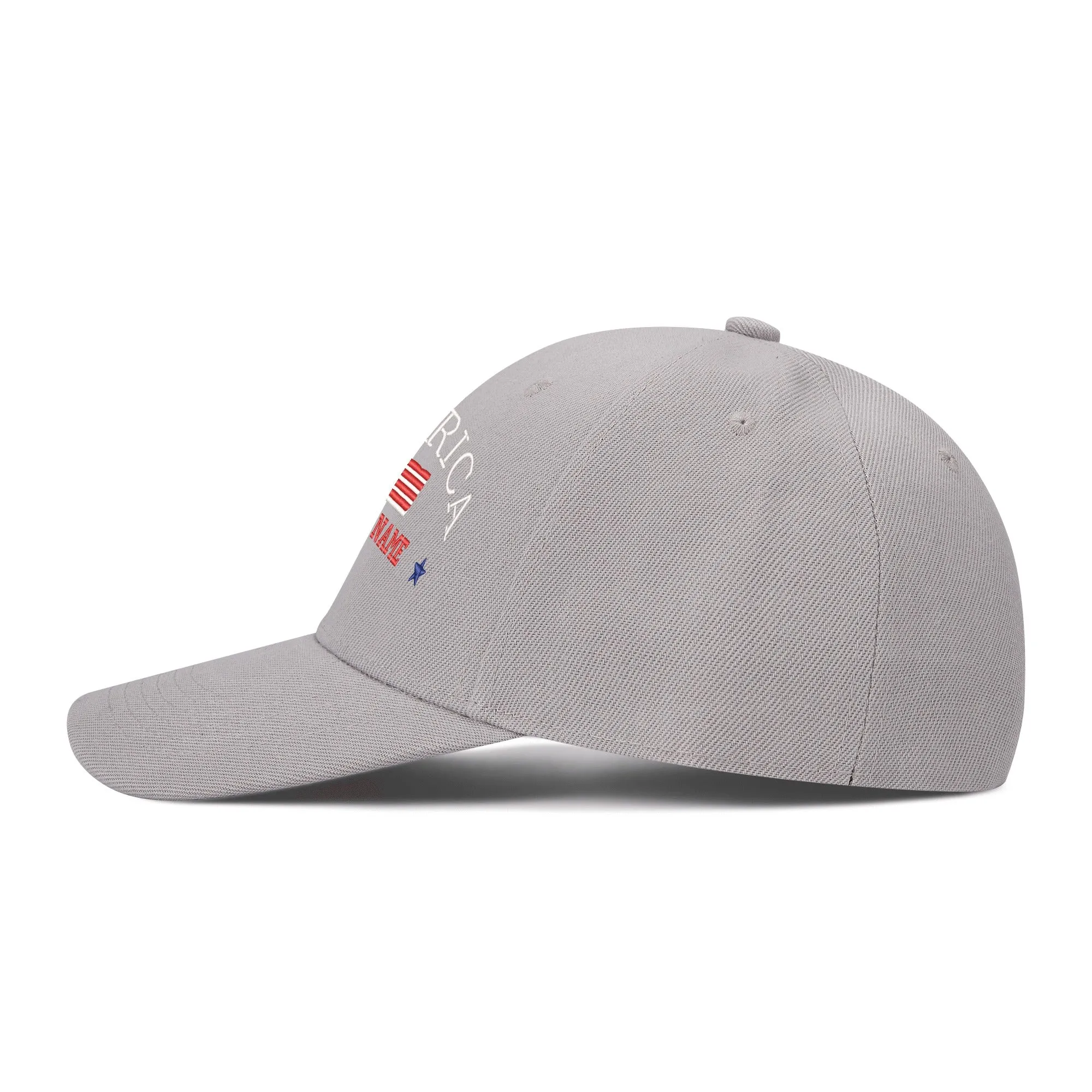 Customizable Name American Embroidered Baseball Cap