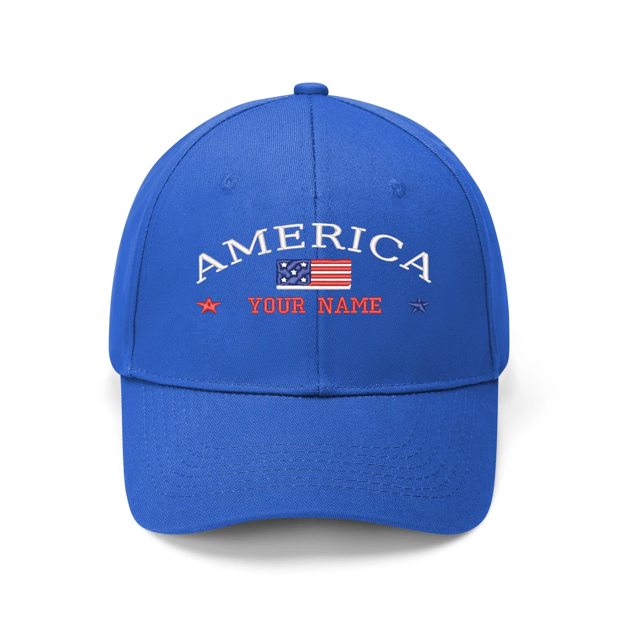 Customizable Name American Embroidered Baseball Cap