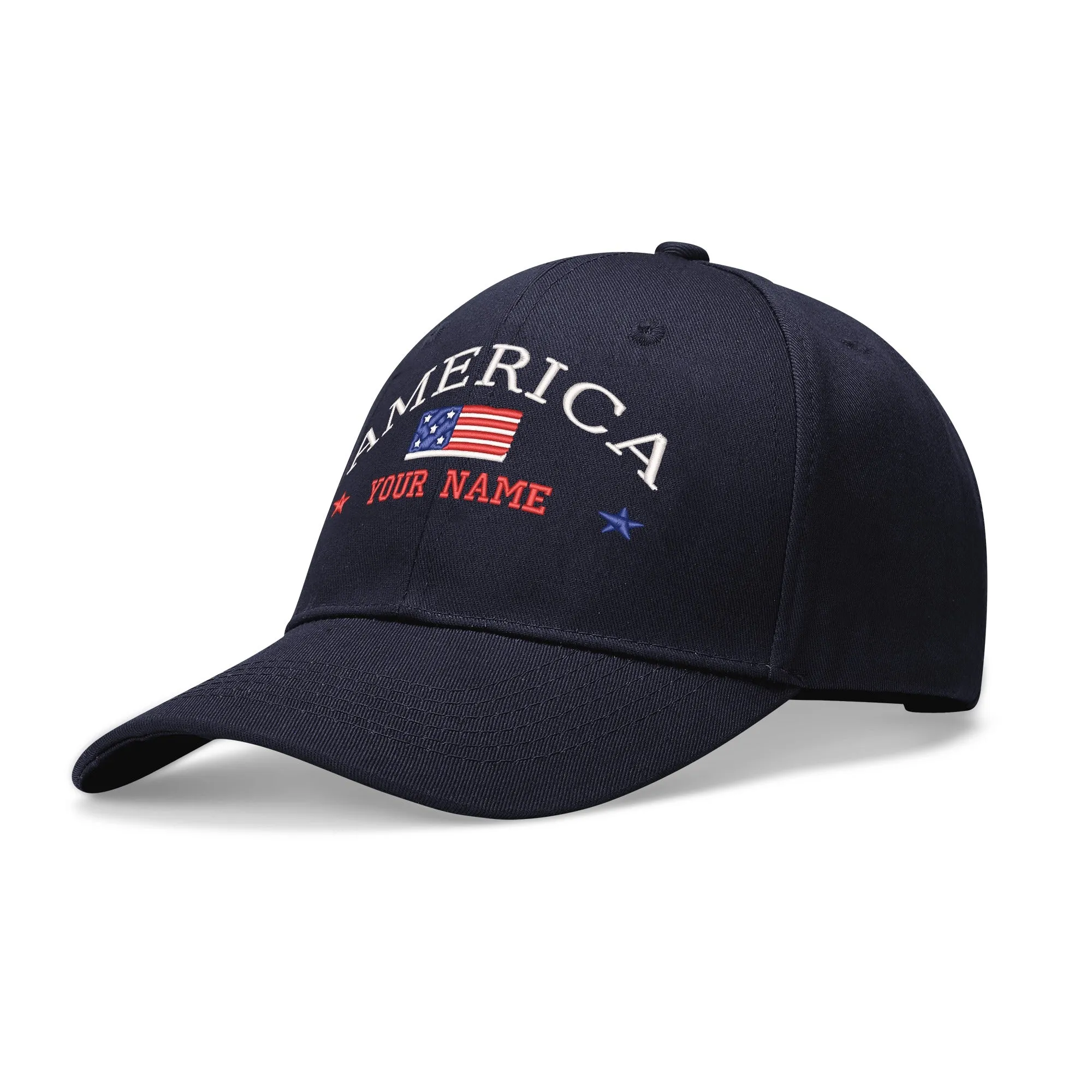 Customizable Name American Embroidered Baseball Cap