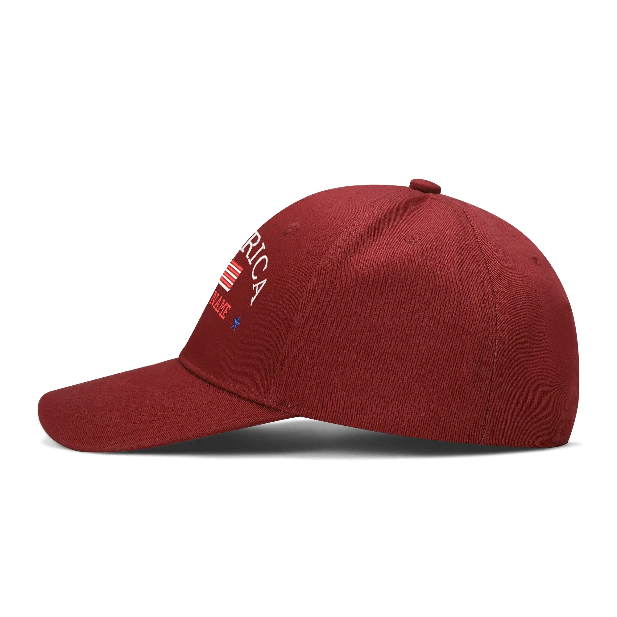 Customizable Name American Embroidered Baseball Cap
