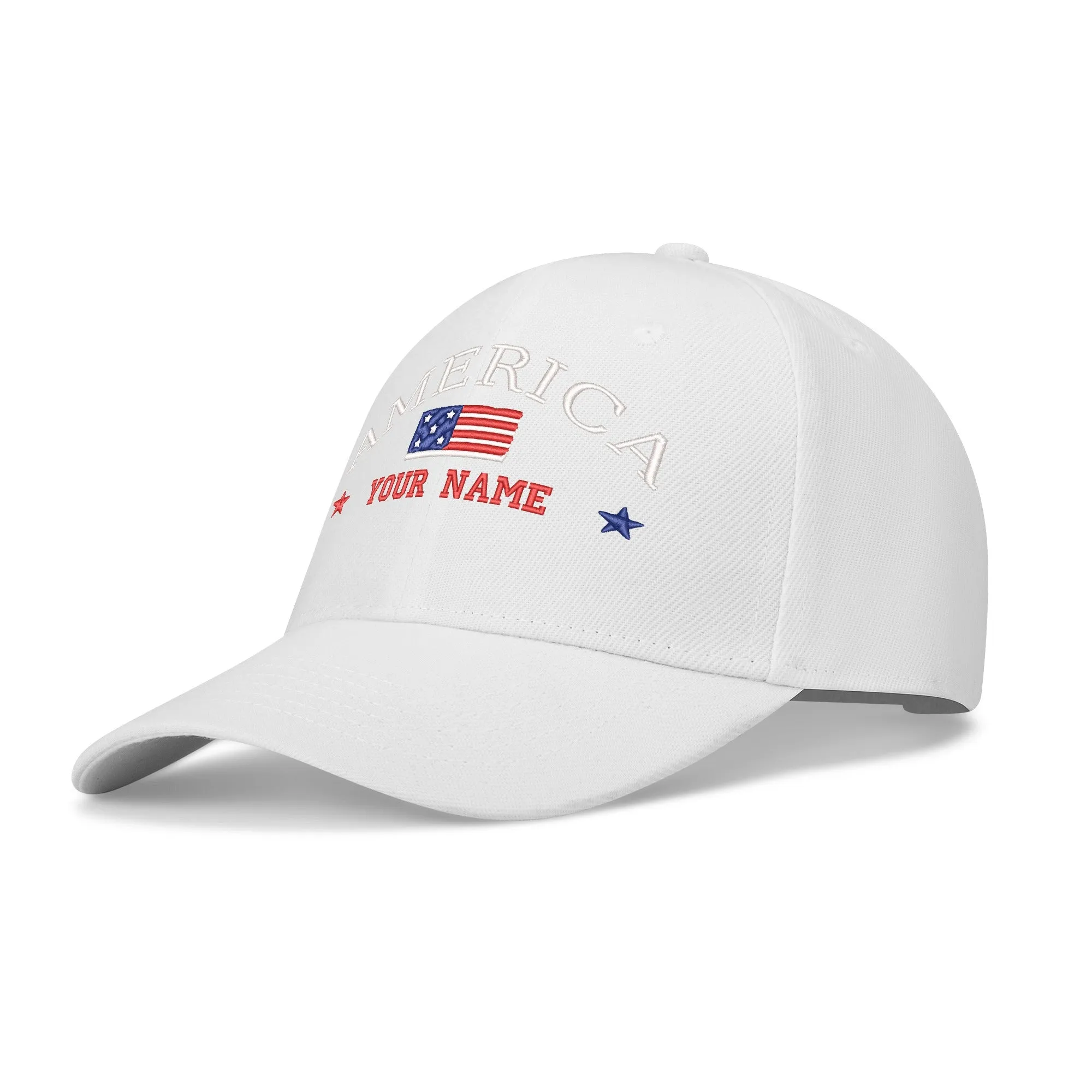 Customizable Name American Embroidered Baseball Cap