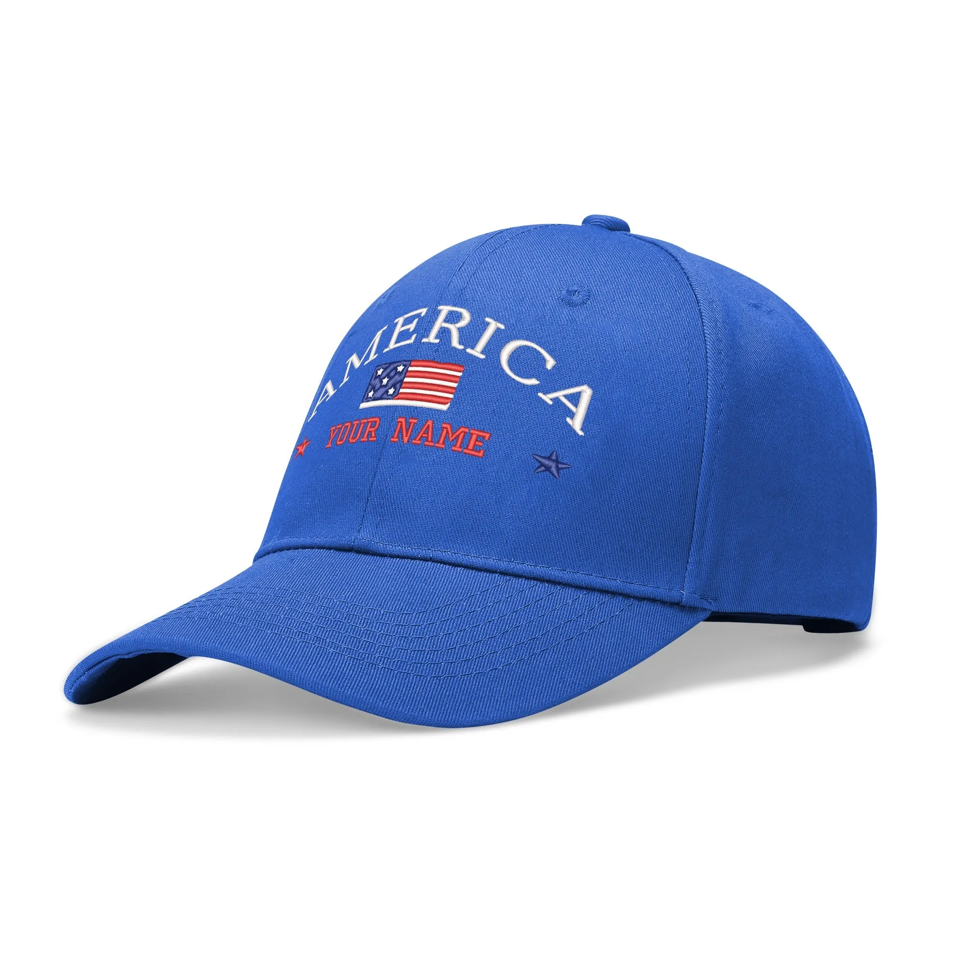 Customizable Name American Embroidered Baseball Cap