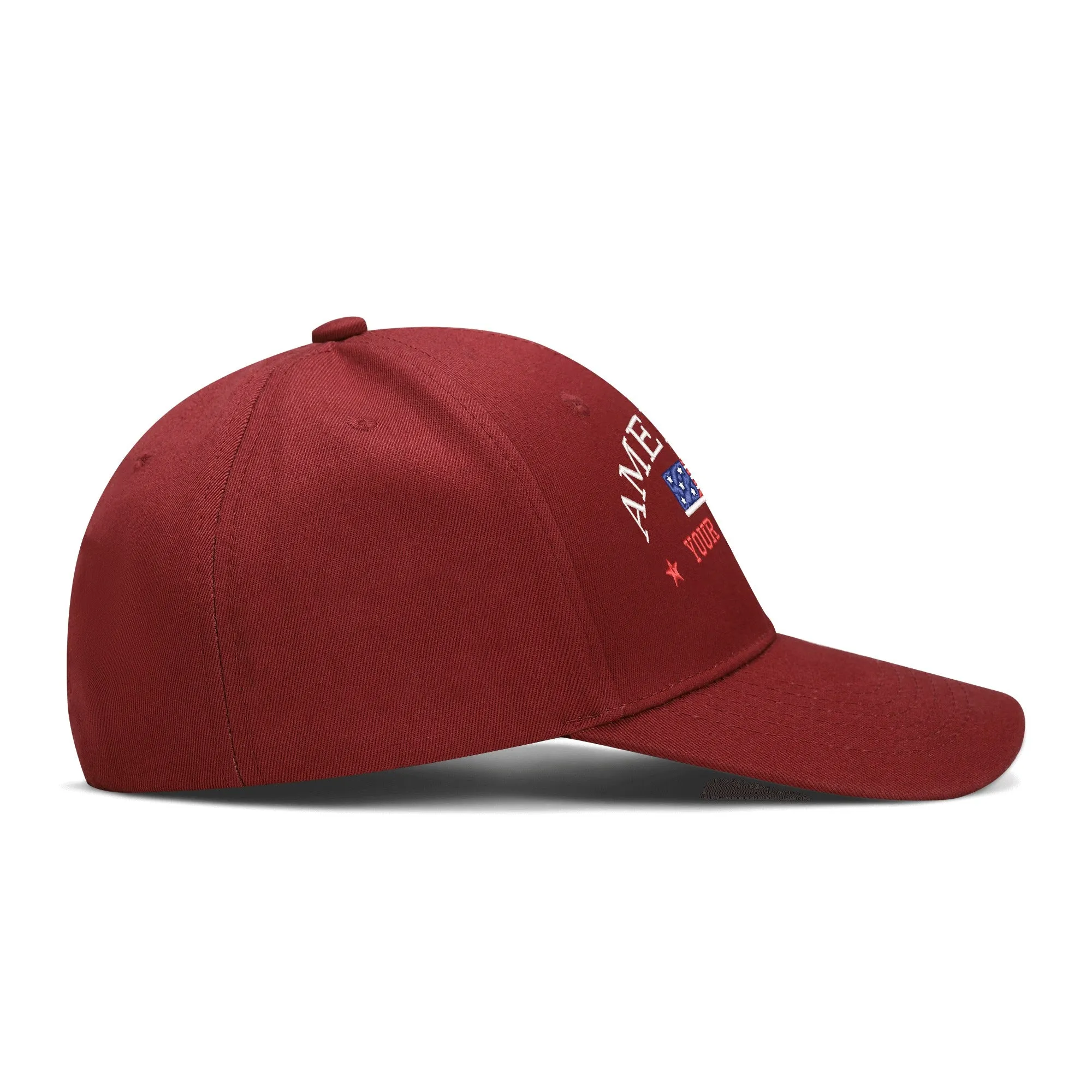 Customizable Name American Embroidered Baseball Cap