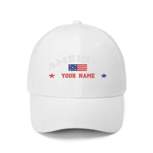 Customizable Name American Embroidered Baseball Cap