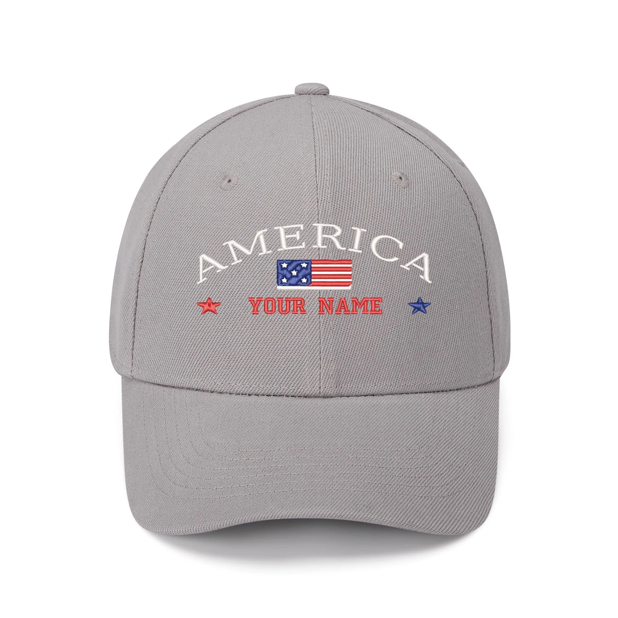 Customizable Name American Embroidered Baseball Cap