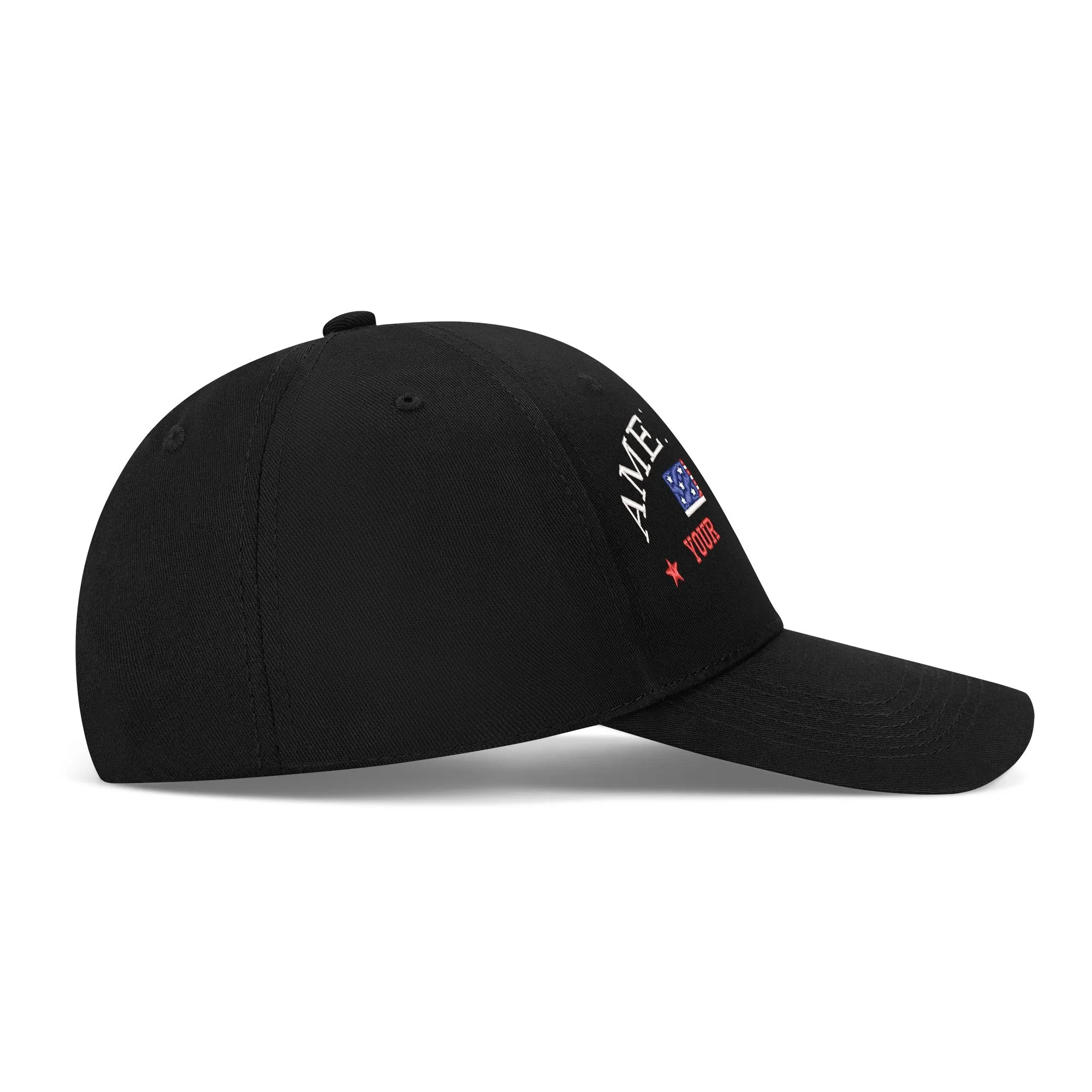 Customizable Name American Embroidered Baseball Cap