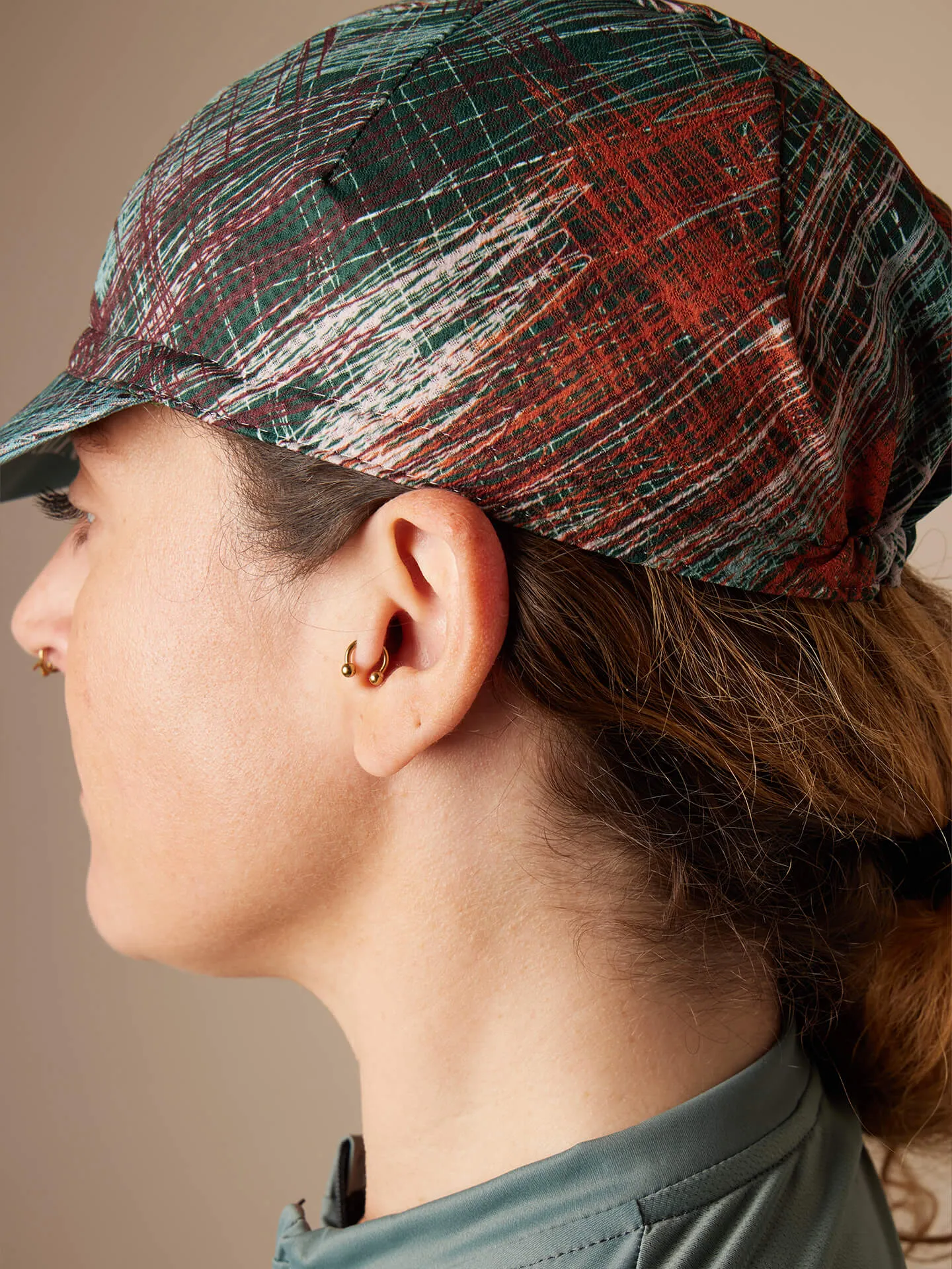 Cycling Cap — Tri-Summer Basquiat Forest Green