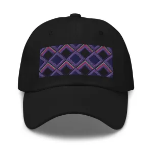 Dad Hat | 60s Purple Diamonds | Geometric Glam
