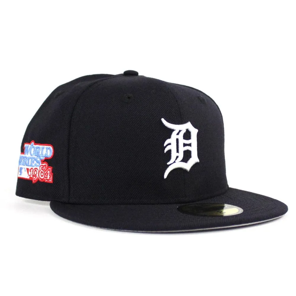 Detroit Tigers 1984 World Series New Era 59Fifty Fitted Hat Ver 2 (Navy Gray Under Brim)