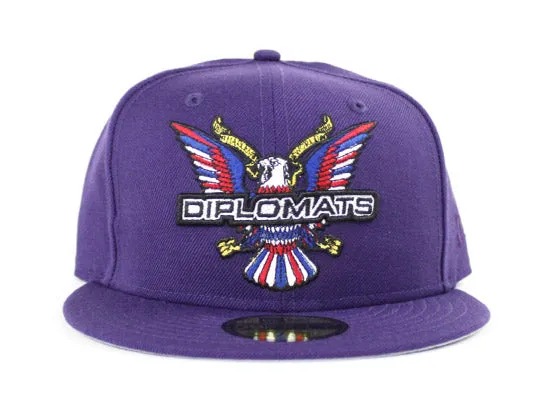 DIPSET x NEW ERA Diplomats 59Fifty New Era Fitted Hat (Purple Gray Under Brim)