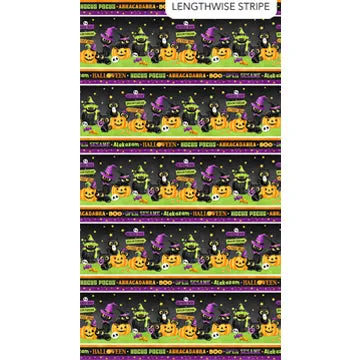Double Bubble Kitty Trouble 26957-99 Border Stripe Black Multi